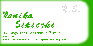 monika sipiczki business card